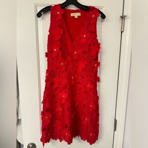 Michael kors floral appliqué dress